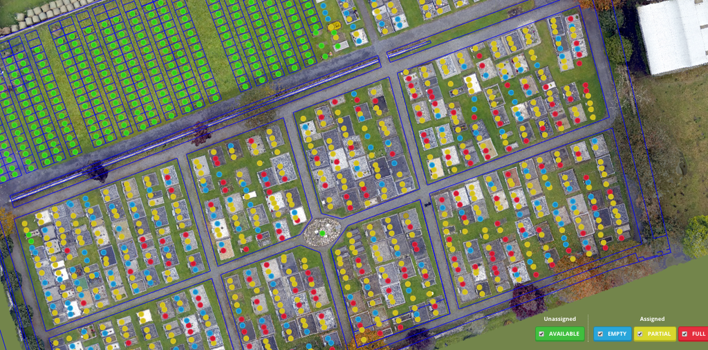 Plotbox Software - Cemetery mapping technology allows records to be interactively linked and plotted to geographical cemetery site maps