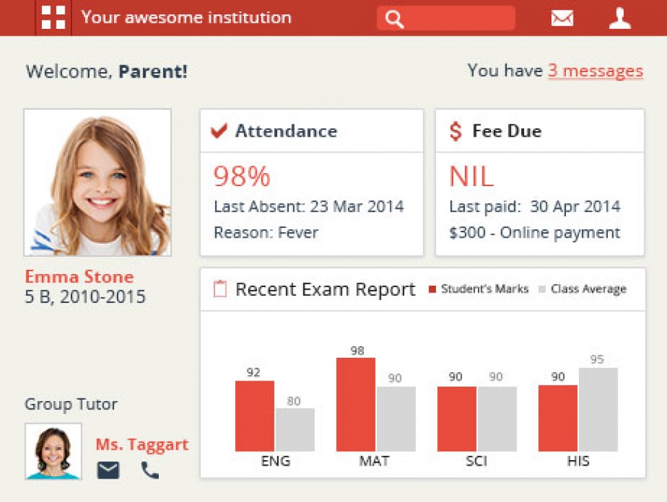 Parents dashboard