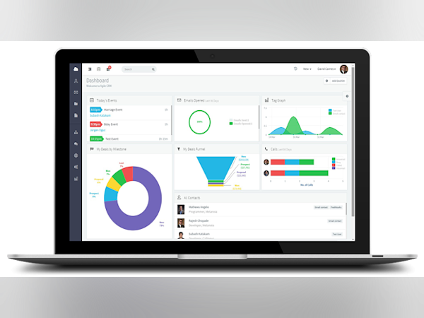 Agile CRM Software - Agile CRM overview of dashboard