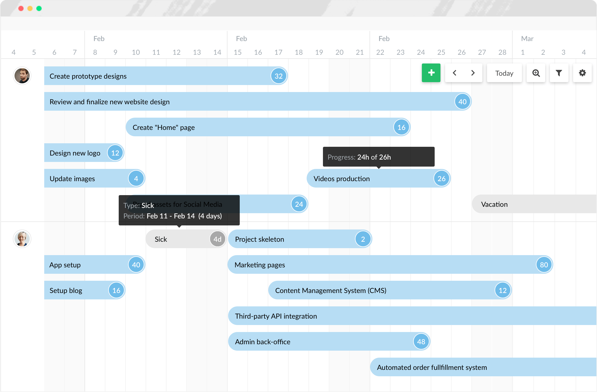 Everhour Software - Visual projects and employee scheduling