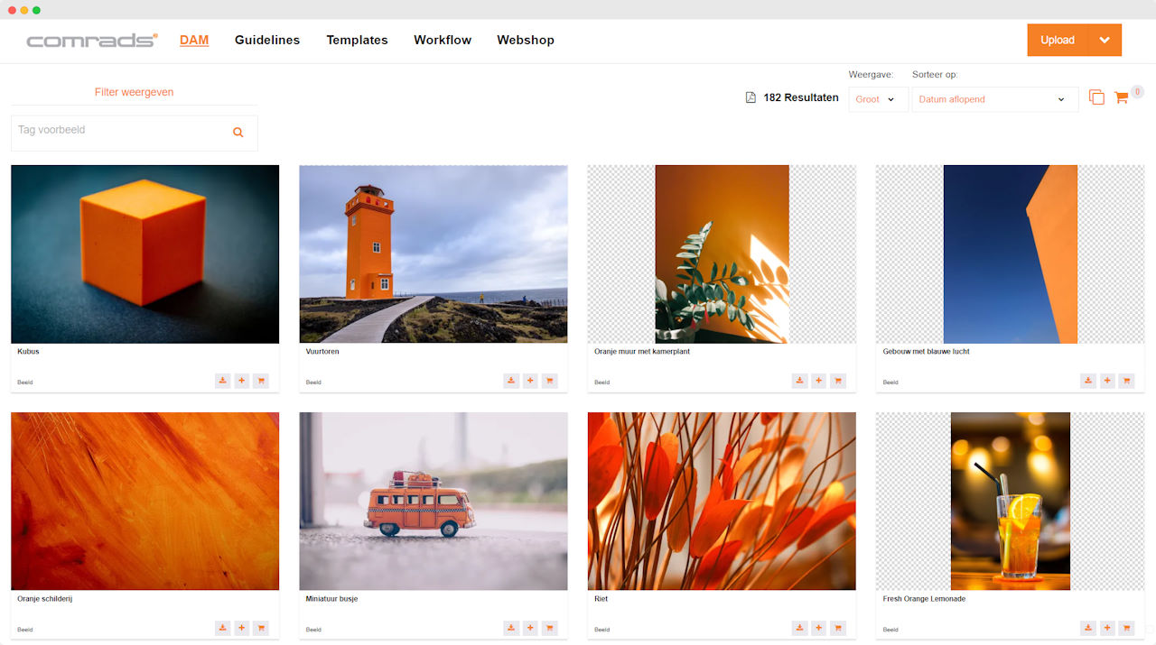 Comrads Digital Asset Management screenshot: Comrads DAM Asset overview