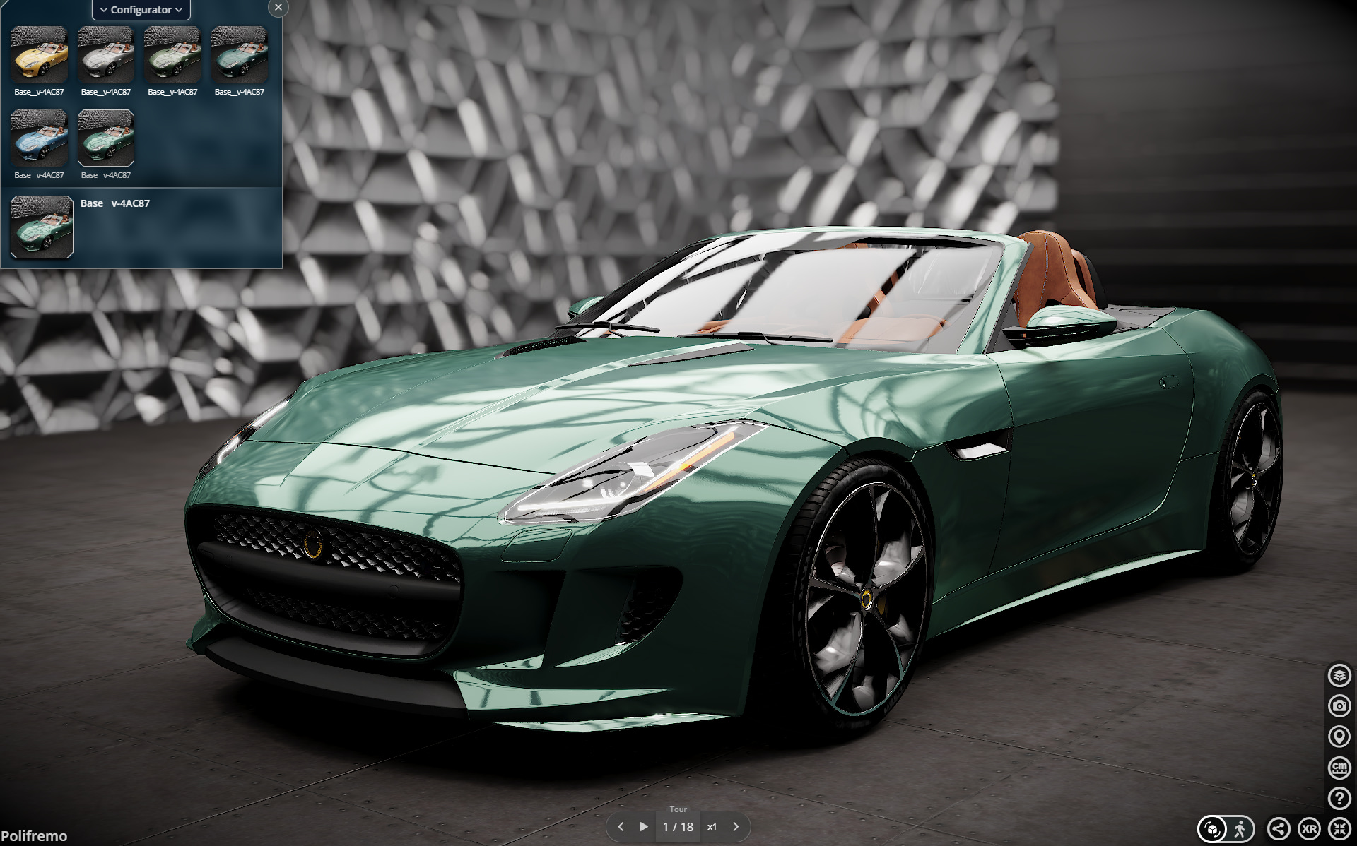 Viz4D screenshot: 3D product configurator - 3ds Max VR viewer architecture 