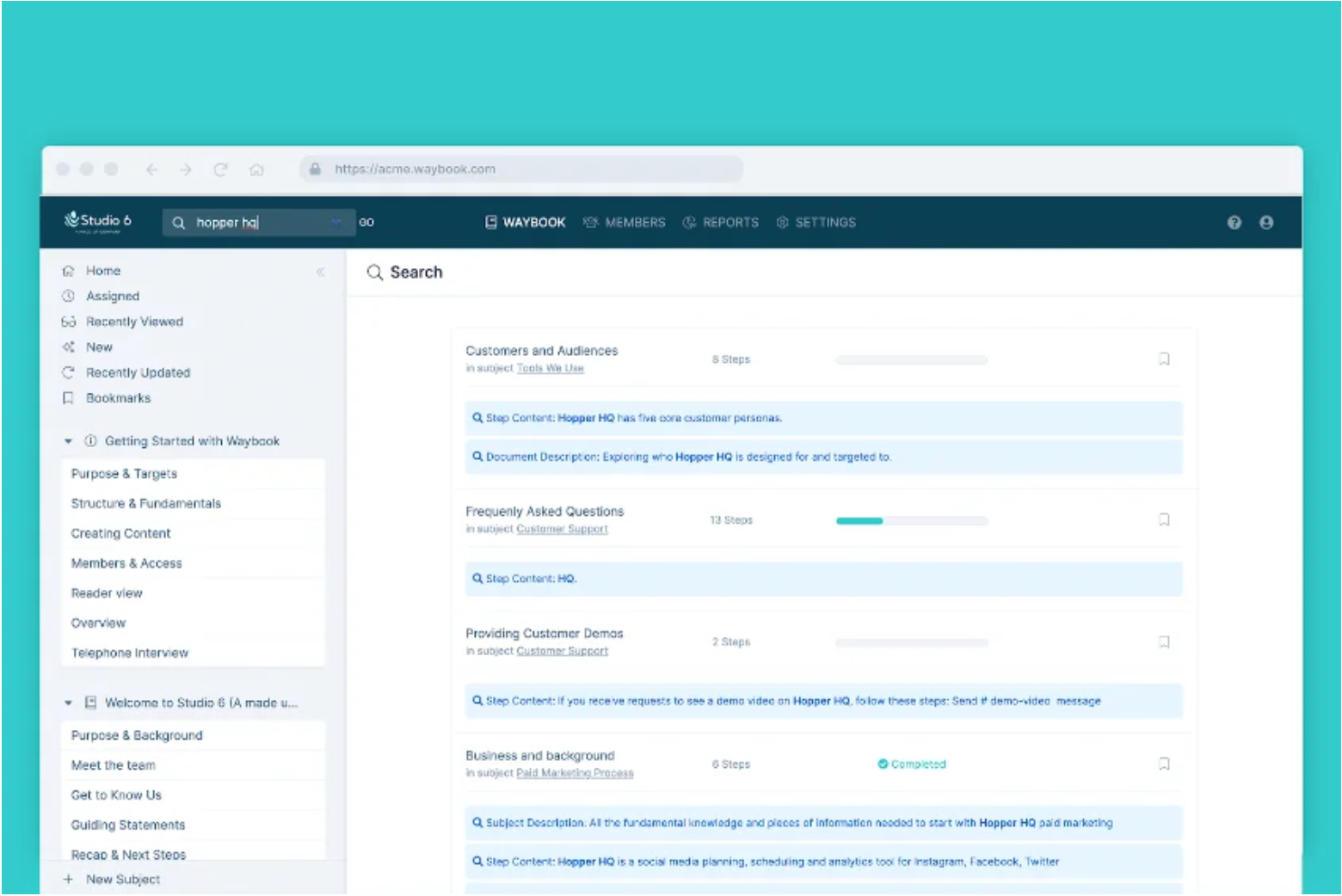Organized by process experts, Waybook makes it easy for your team to find the processes, knowledge, and training they need!-thumb