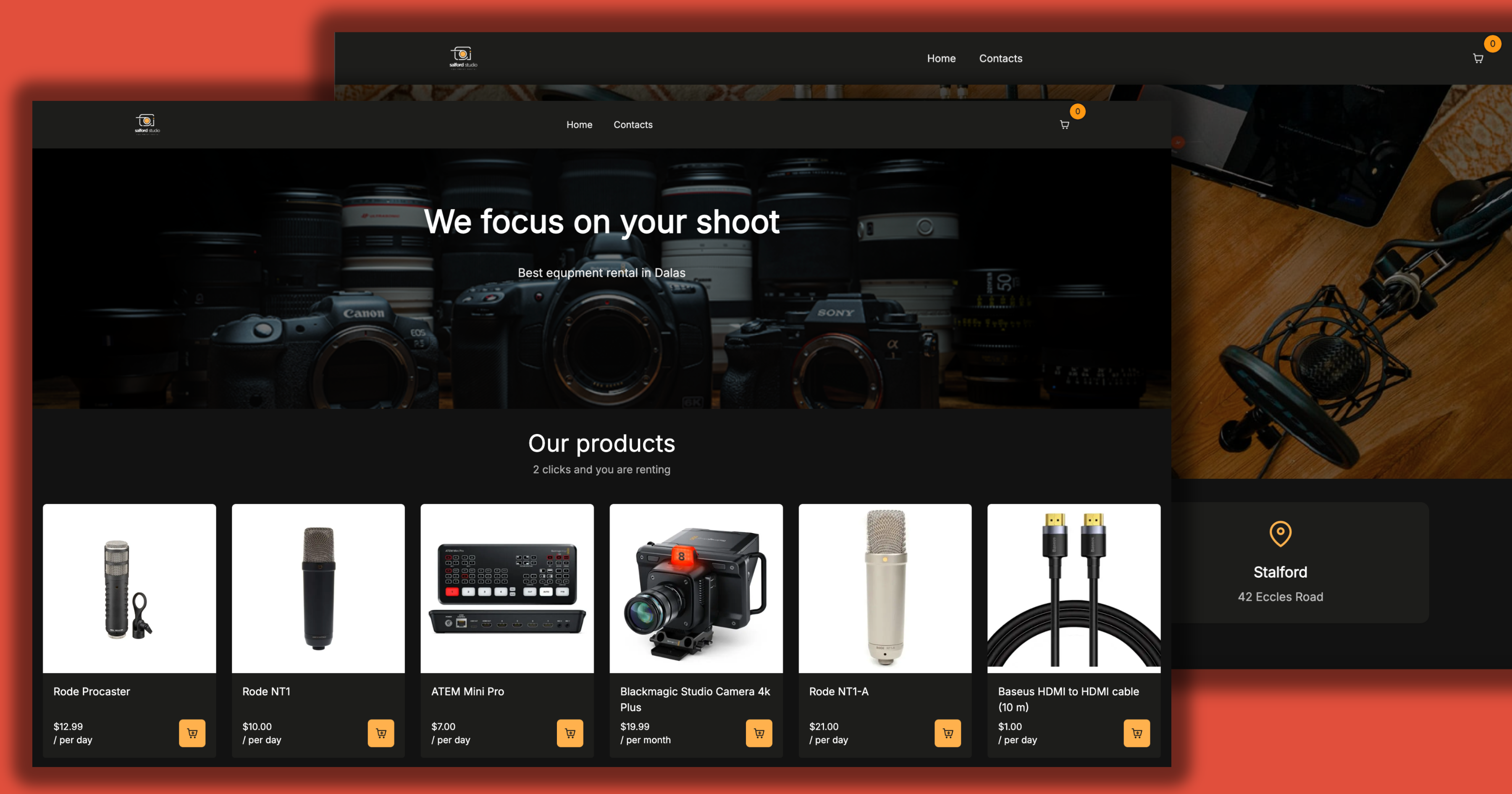 Requiply Software - Website created using Requiply with contacts and home pages