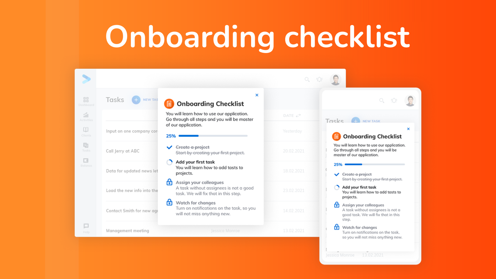 User onboarding checklist