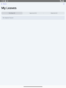 BizCRM App screenshot: BizCRM App my leaves dashboard