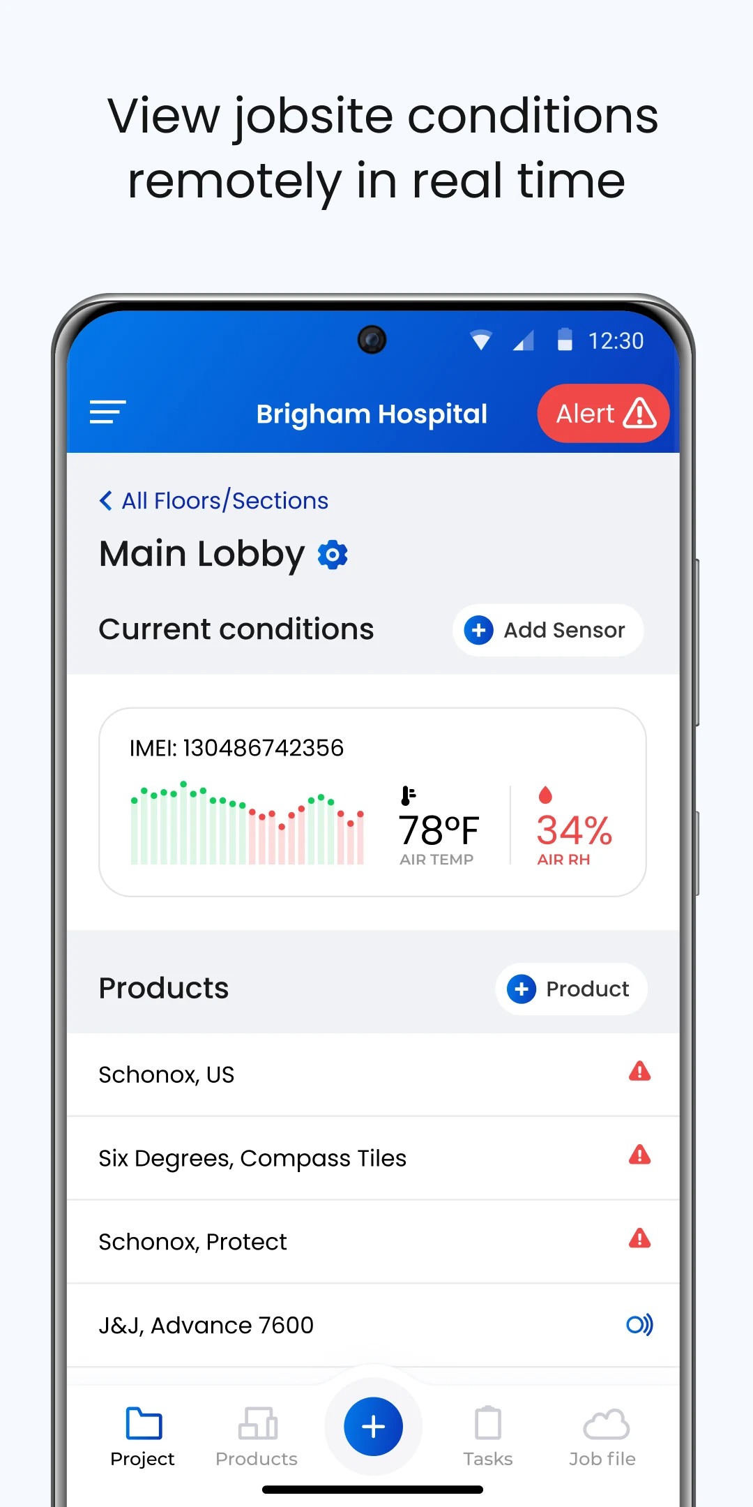 Floorcloud screenshot: Floorcloud current conditions
