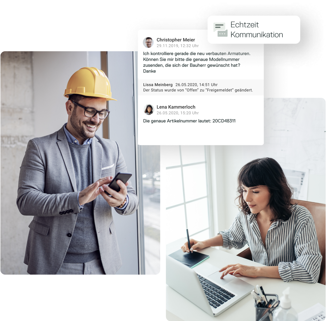 The software for collaborations & agreements: Put an end to chaotic communication channels, media disruptions and information silos: Integrate your partners in your Capmo construction project free of charge and finally collaborate successfully digitally.