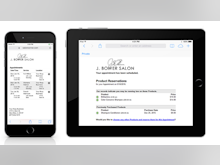 Rosy Software - View product reservation invoice on smartphones and tablets with Rosy