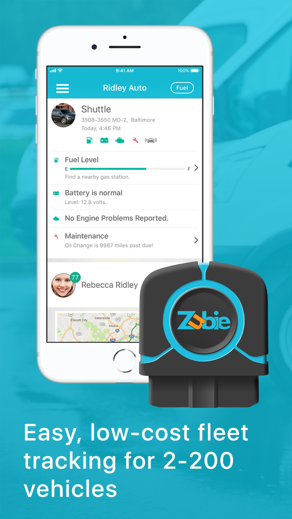 Zubie Software - Zubie fleet management works across multiple devices and from a plug and play, cellular Zubie key device that fits into each fleet vehicle