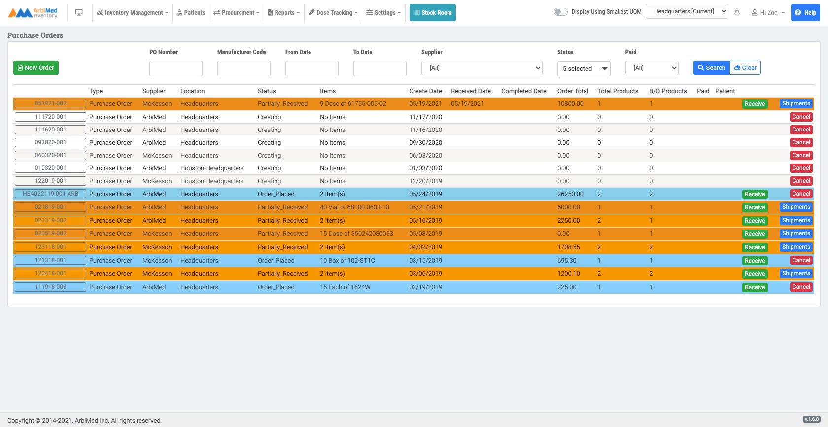 ArbiMed Inventory Software - 3