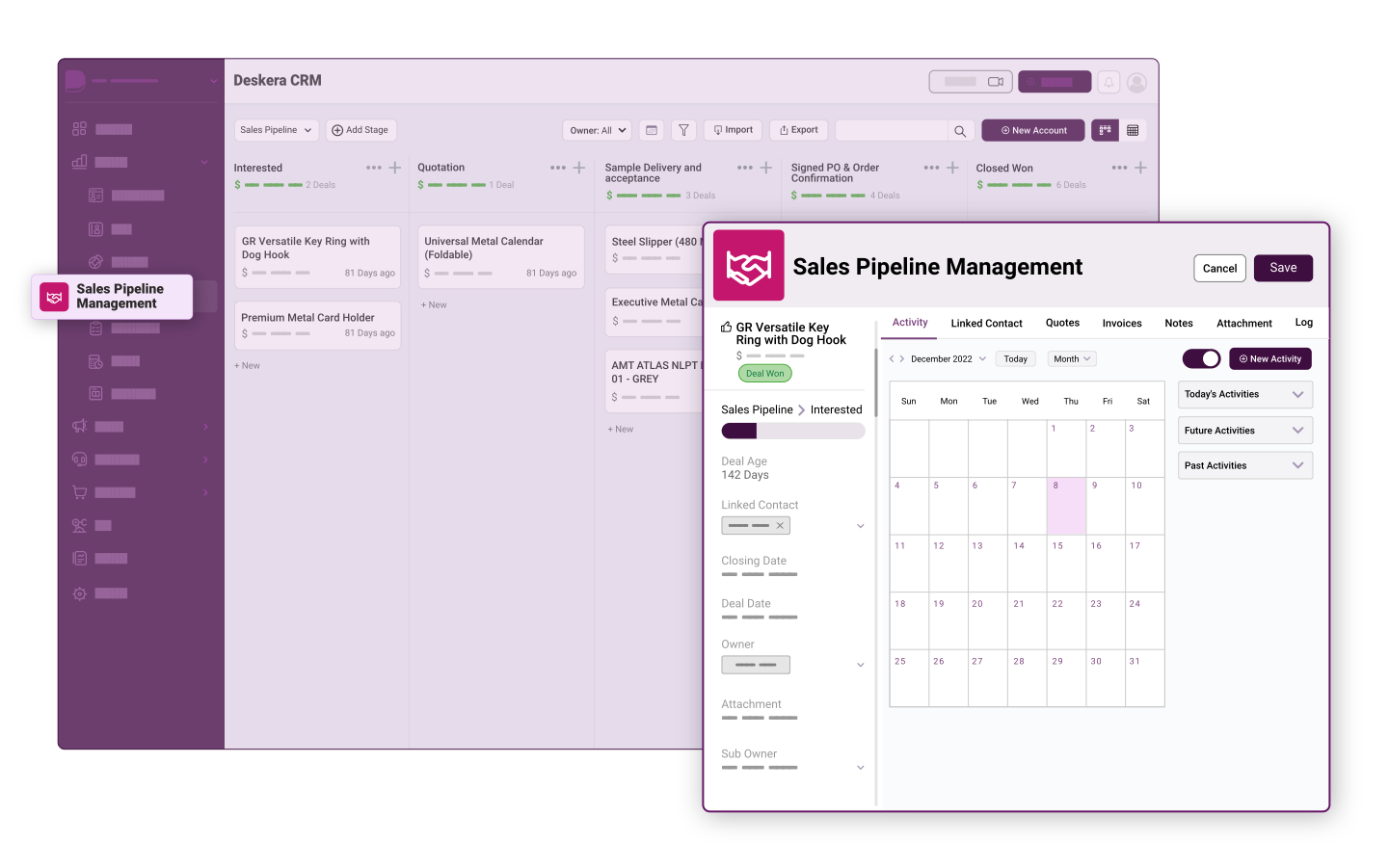 Track leads and prospects, monitor opportunities, and manage customer relationships. Easily customize pipeline stages to fit specific business needs. Monitor performance with insightful analytics for improved results.