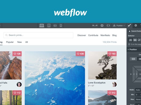 Webflow Software - The site you want — without the dev time