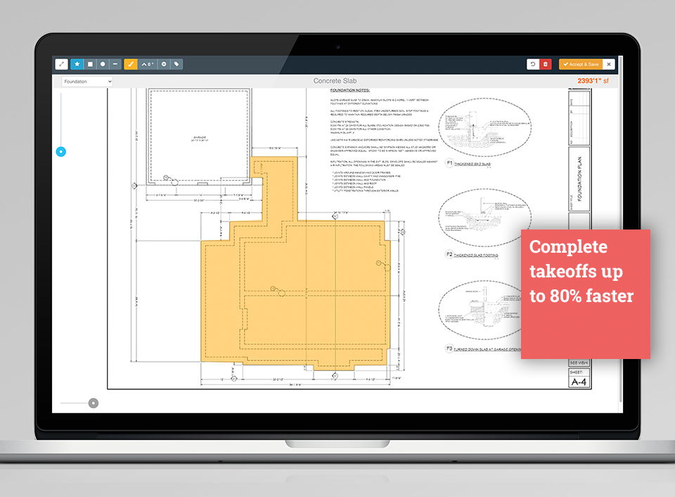 Use the Buildxact digital takeoff tool to measure and count materials with a few clicks of the computer mouse. Flow material counts into estimates that produce professional bids that win more work in less time.
