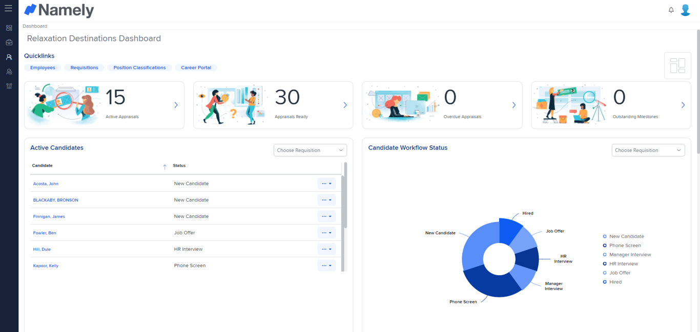 Namely Software - Applicant Tracking: Simplify your hiring process from job posting to onboarding with intuitive tools for hiring teams and candidates.