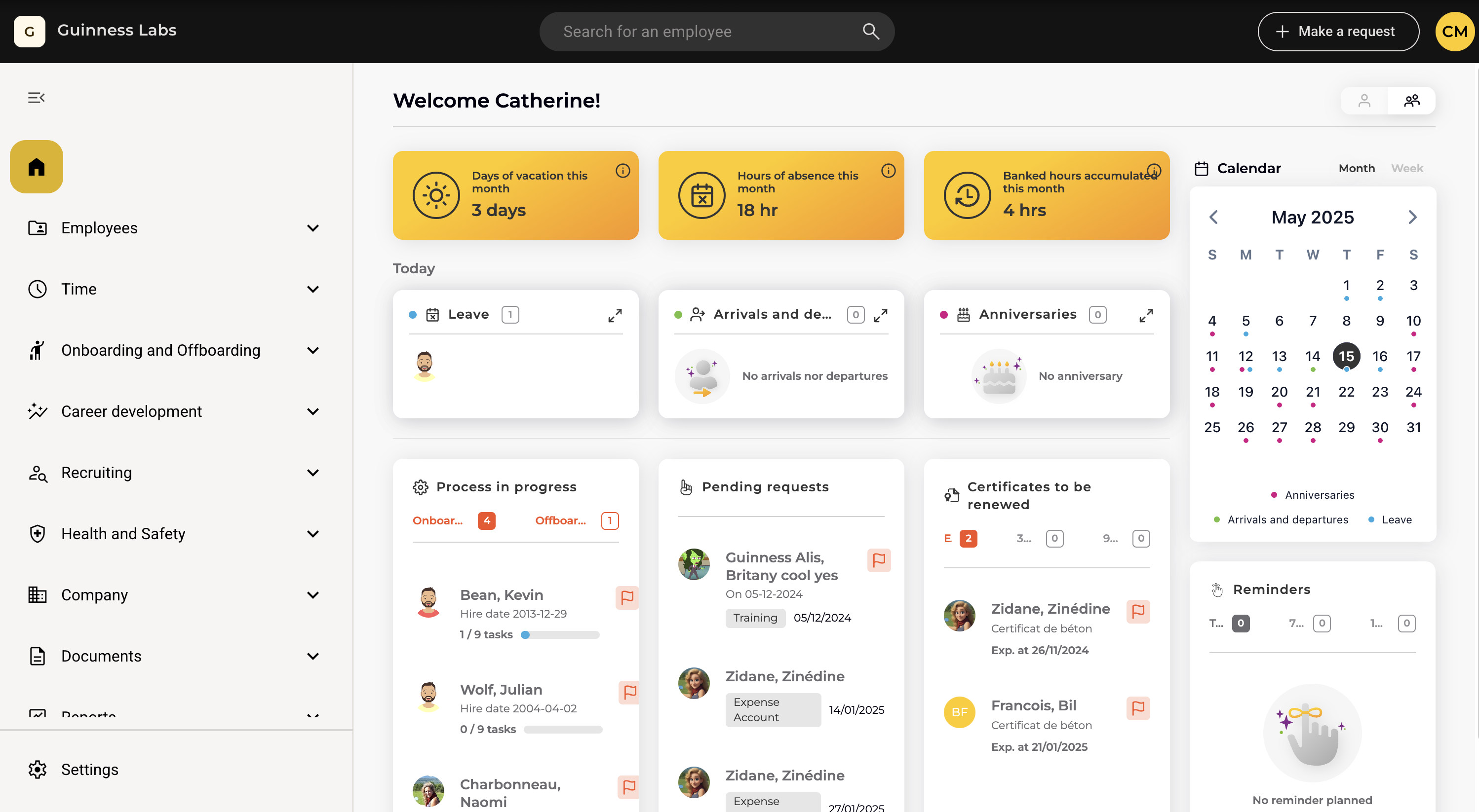 Folks HR screenshot: Folks HR homepage