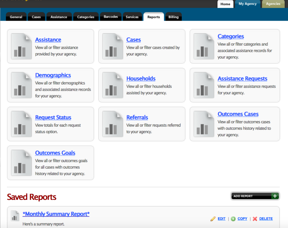 CharityTracker Software - Reporting Tools