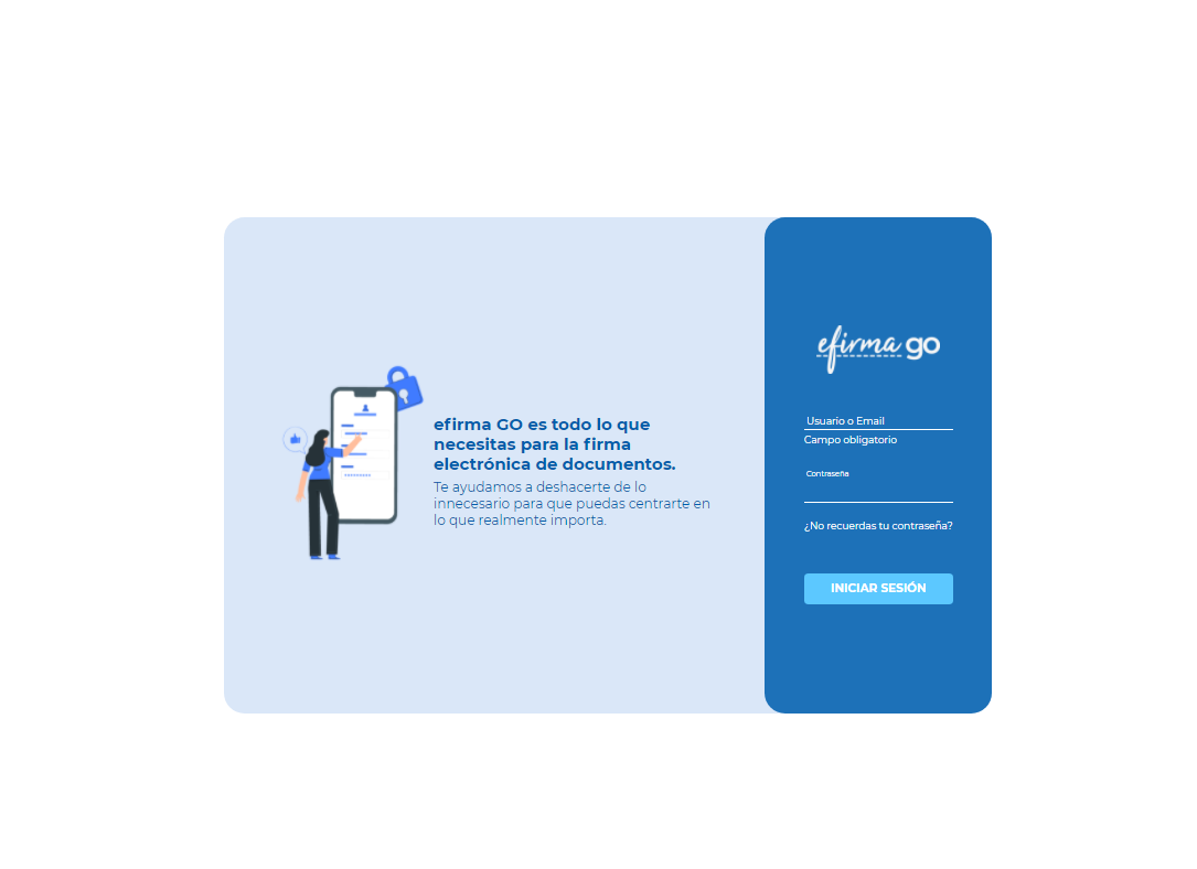 efirma GO screenshot: Portal access