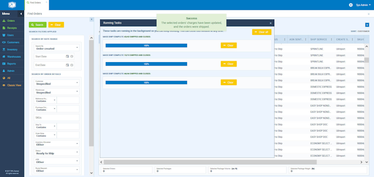 3PL Warehouse Manager screenshot: 3PL Warehouse Manager's new "SmartView" user interface.