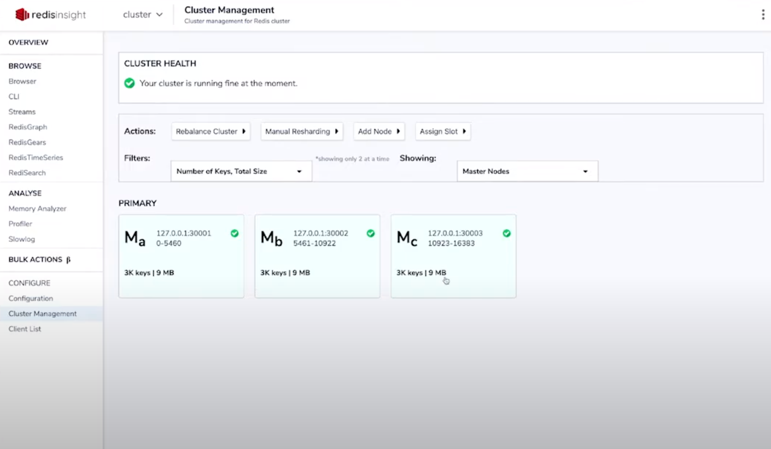 Redis Enterprise cluster management