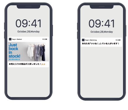 Repro screenshot: Repro push notifications