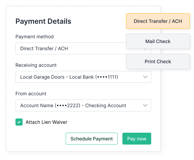 Adaptive Software - Pay your subs and suppliers any way you’d like. Use Adaptive to request ACH details from your vendors, and pay by check or direct transfer. We'll keep your vendors happy with automated notifications and reminders.