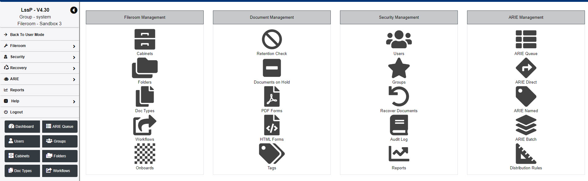PinPoint screenshot: Admin Dashboard