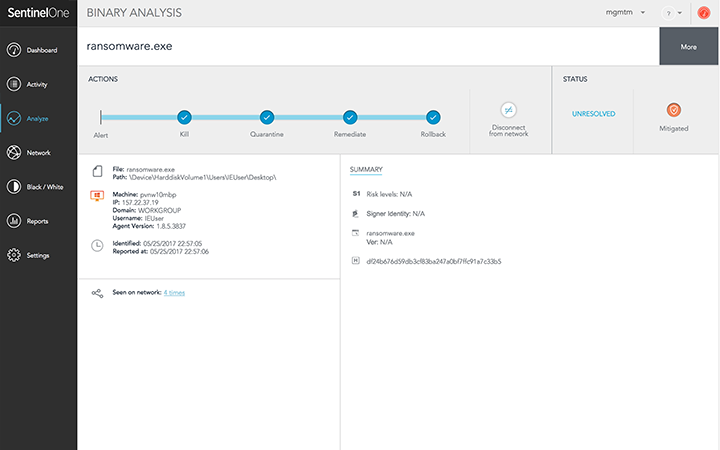 SentinelOne - Prix, tarif, abonnement et avis | GetApp France 2021