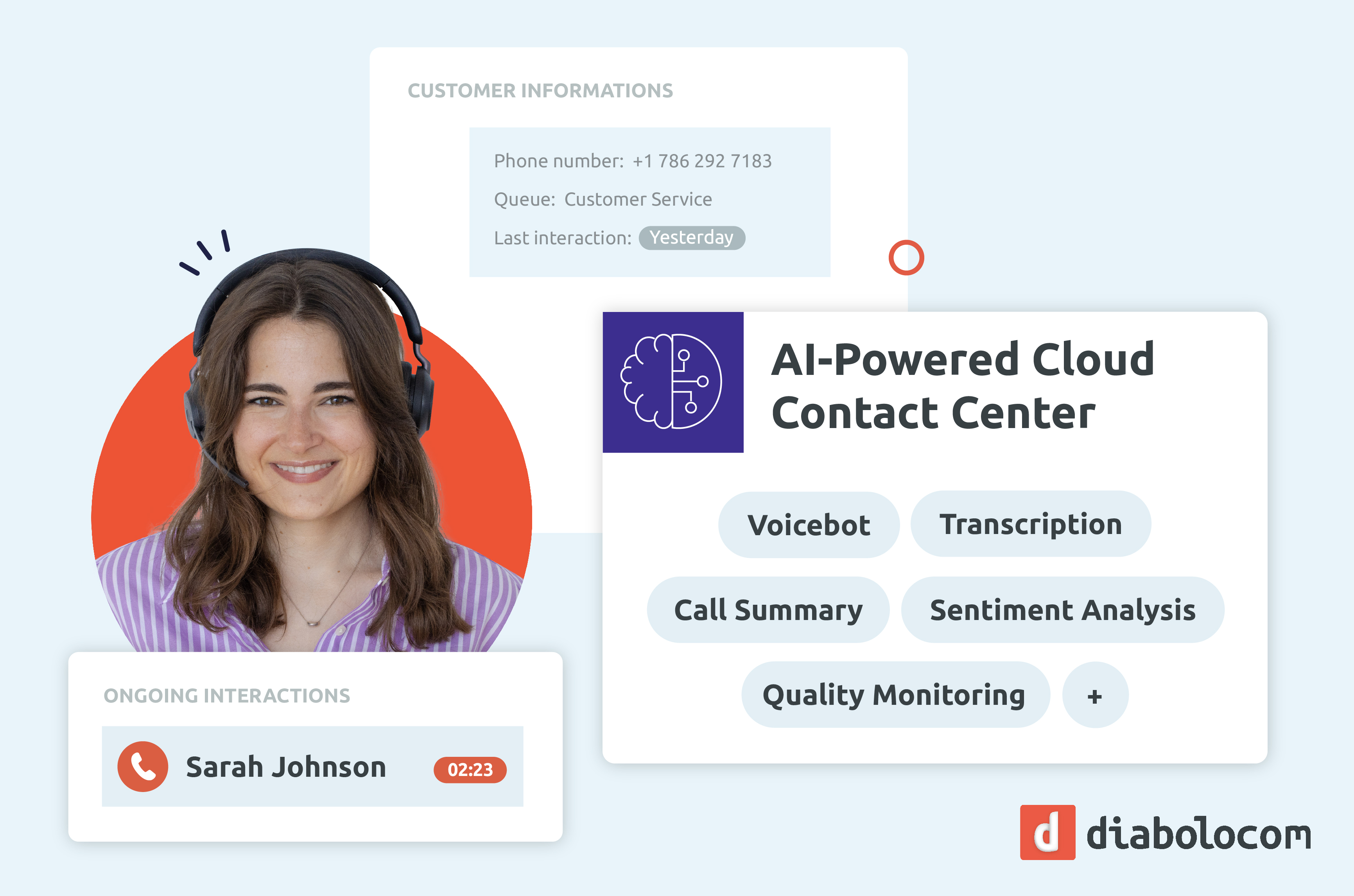 Diabolocom provides an AI-powered cloud contact center solution that enhances customer interactions with advanced features and analytics.
