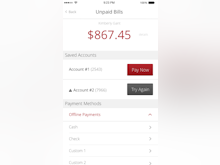 Zen Planner Software - If a member has an unpaid bill, you can have them make a payment within the App