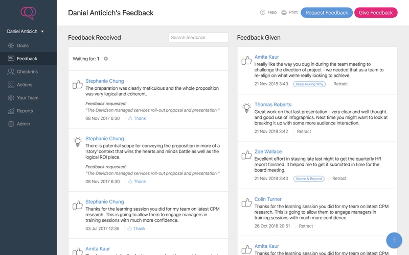 Clear Review product feedback screenshot