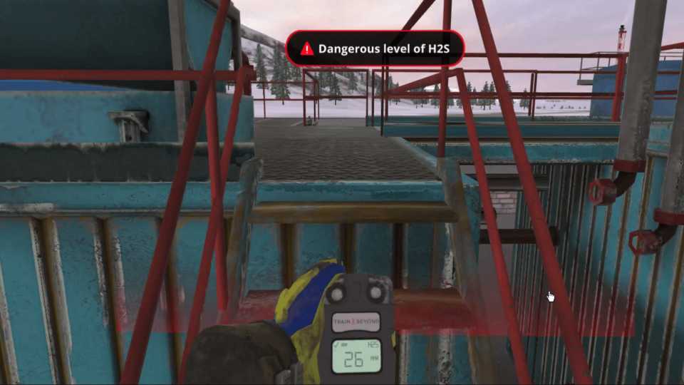 Hydrogen sulfide leak: Use the H2S detector to identify the levels of hydrogen sulfide in the mud tanks or rig platform. Then, raise the alarm, and go to the muster point for further instructions.-thumb