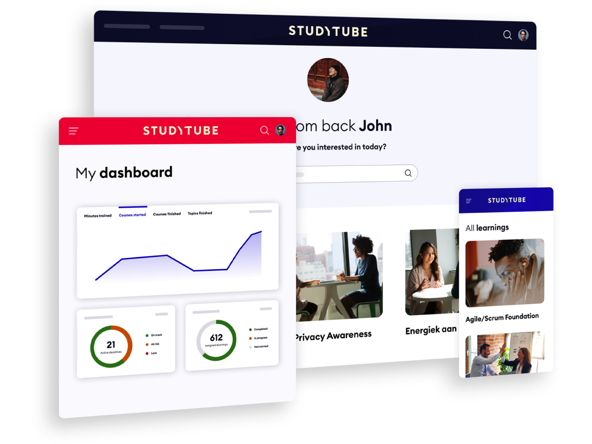 Studytube screenshot: Studytube all-in-one learning solution for organizations