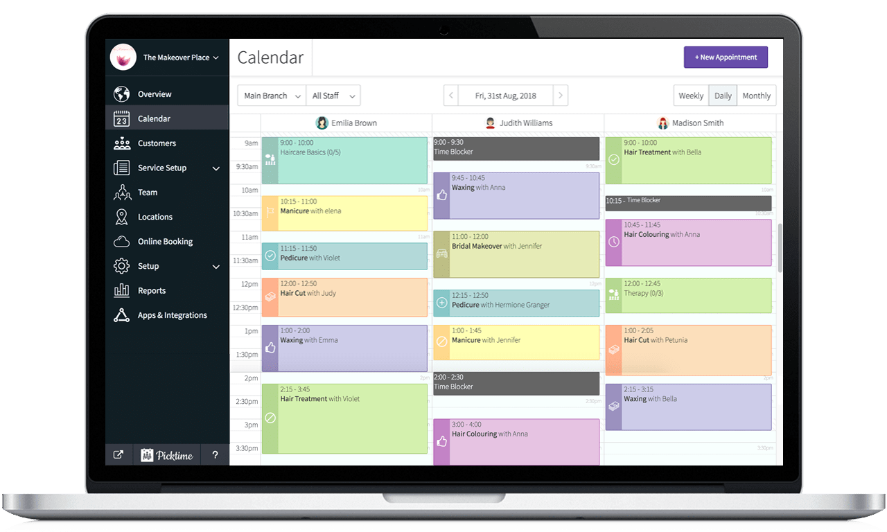 Picktime Software - Picktime calendar