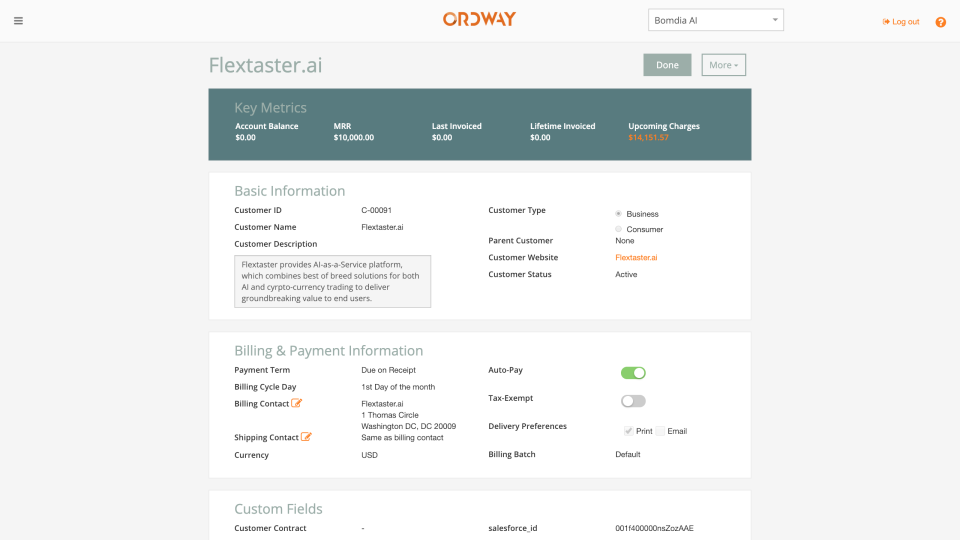 Ordway Platform Software - Customer overview