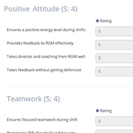 TalentReef screenshot: Employee performance appraisals can be carried out using talentReef
