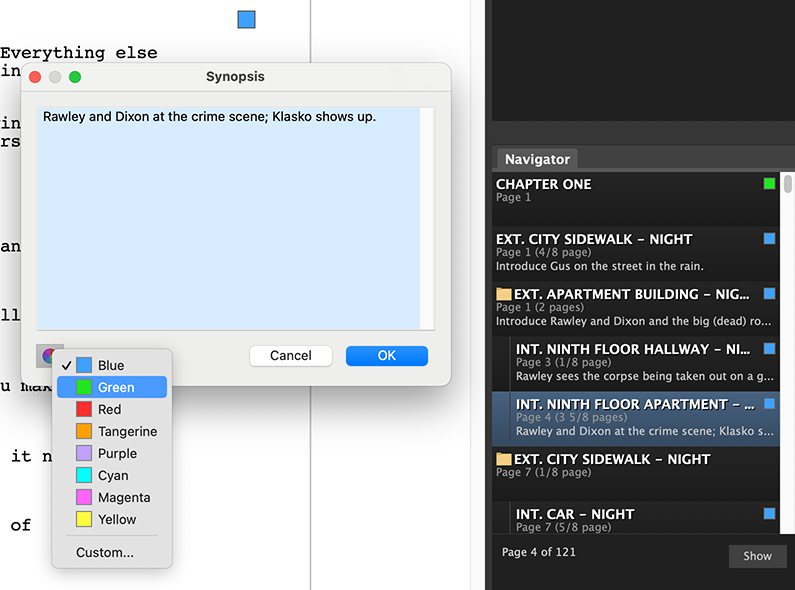 Fade In Pro screenshot: Fade In Pro synopsis