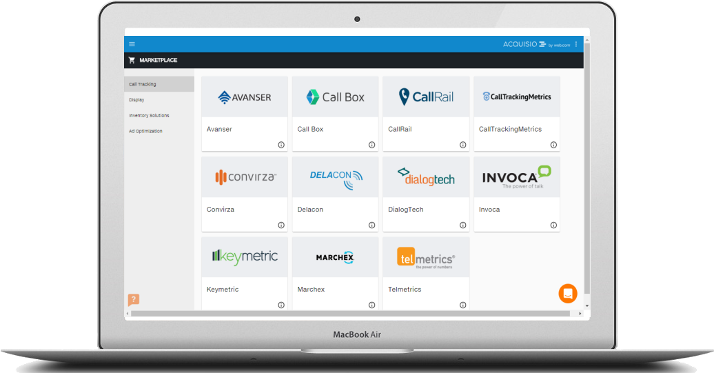 Acquisio Software - Integrate your call data from 11 of the most popular Call Tracking Vendors With Acquisio call tracking.