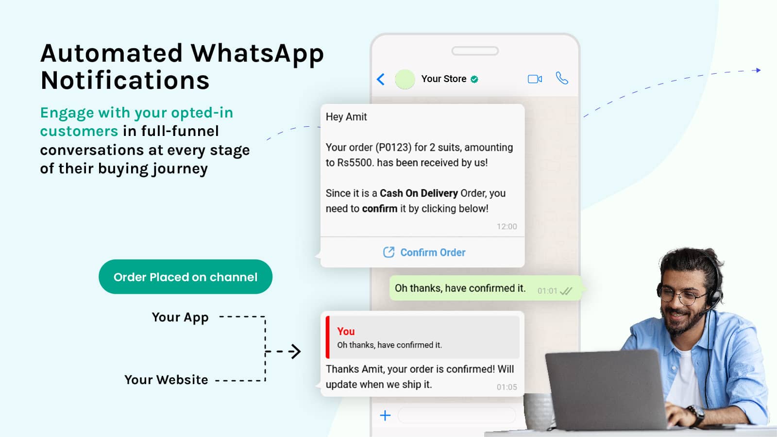 Automated WhatsApp notifications