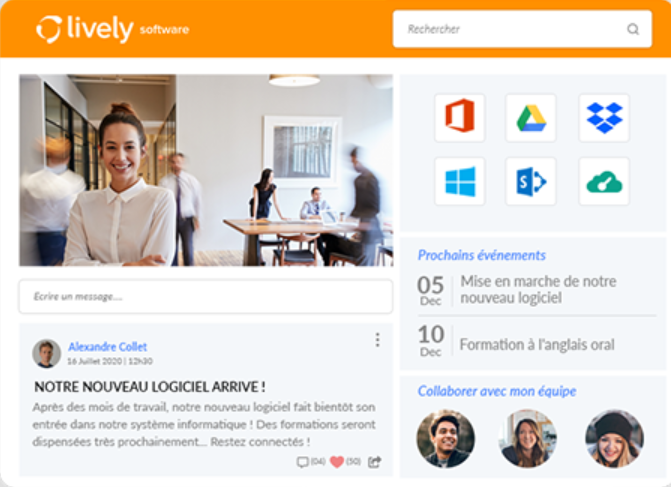 Lively screenshot: Lively digital workplace