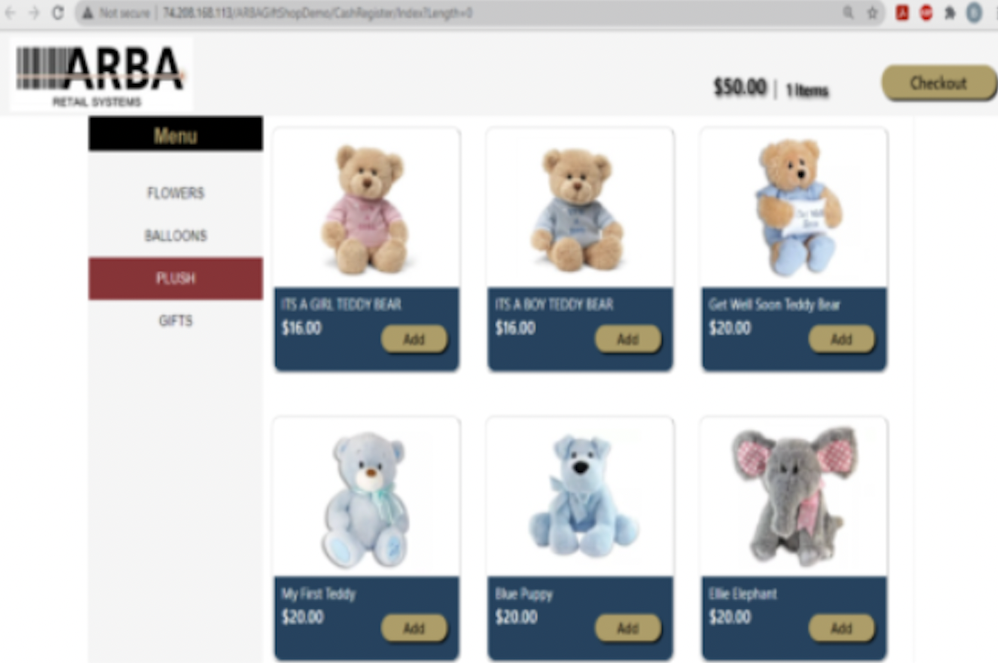 ARBA POS online ordering store
