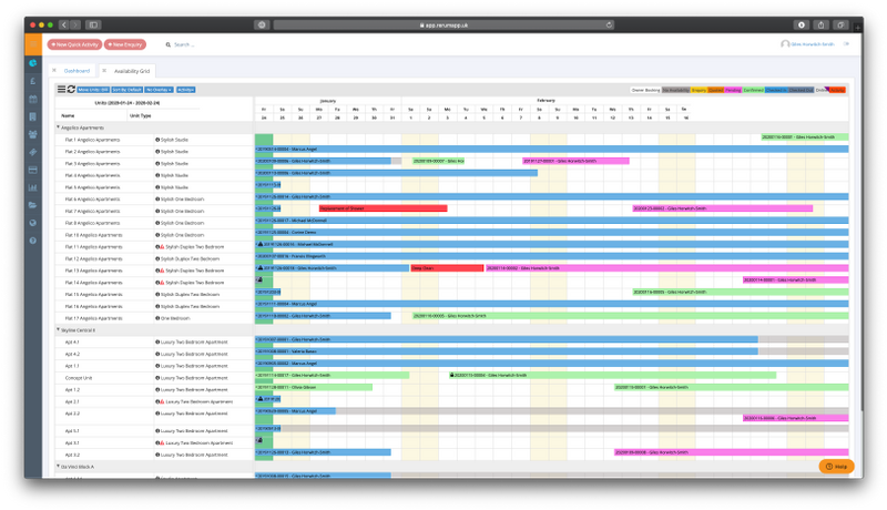 Res:harmonics screenshot: Res:harmonics calendar