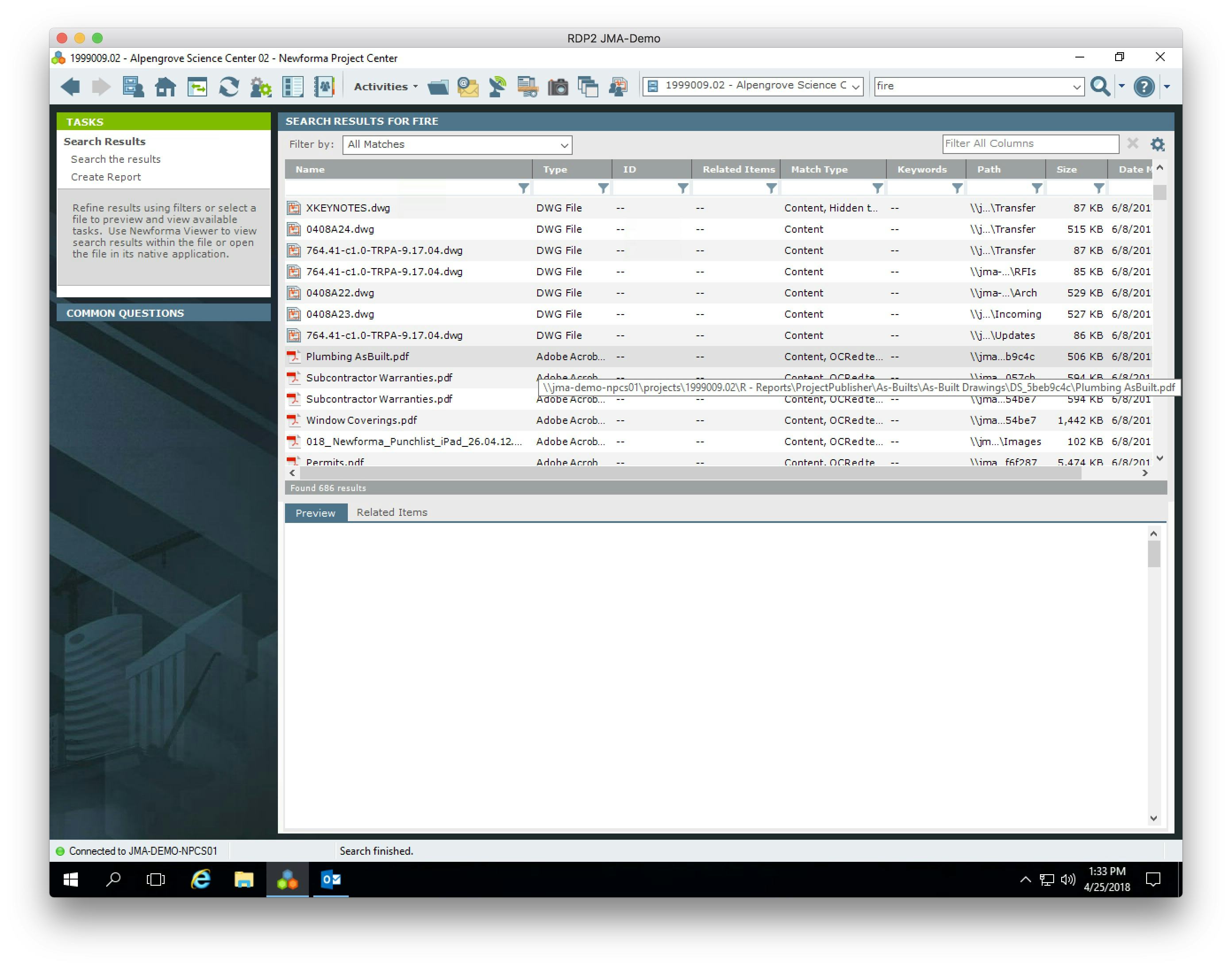 ContructEX Software - File search results