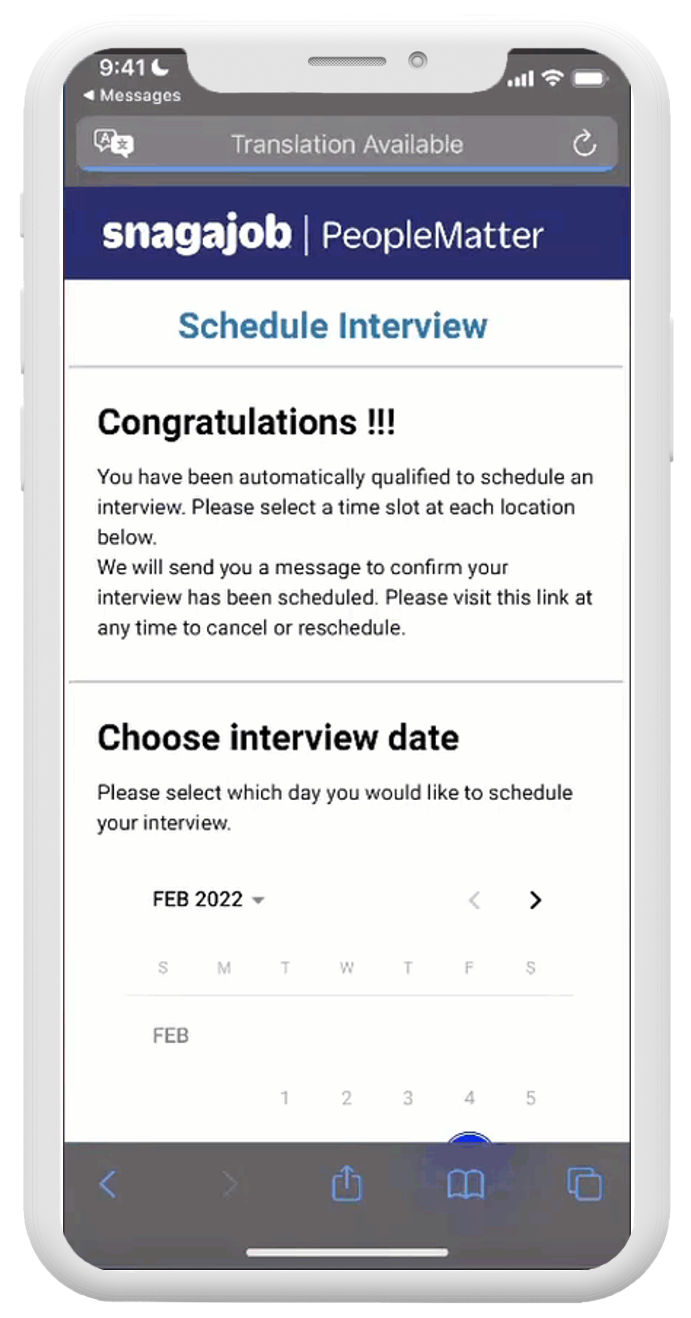 Hourly candidates are 3x more responsive to text messages. PeopleMatter allows managers to text via their PeopleMatter app or desktop, keeping candidates engaged and informed throughout the hiring process.