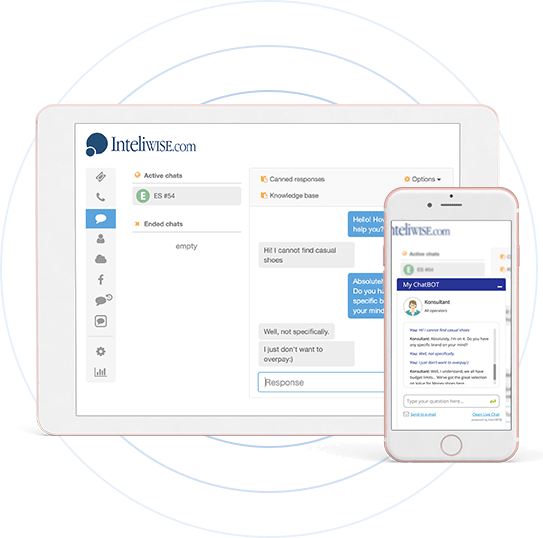 InteliWISE Live Chat screenshot