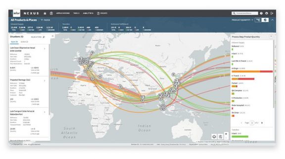 Infor Nexus Control Center supply chain visibility
