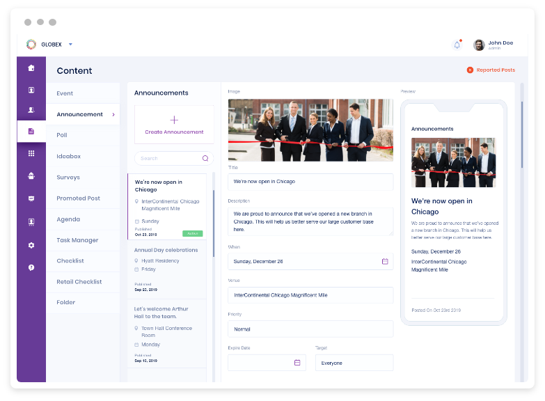 Groupe.io Software - Content Management System