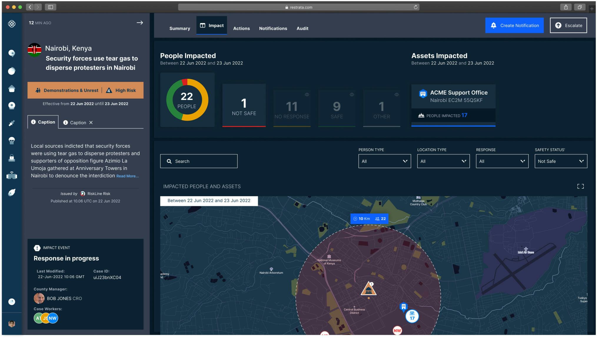 resilienceOS Software - resilienceOS real-time risk intelligence