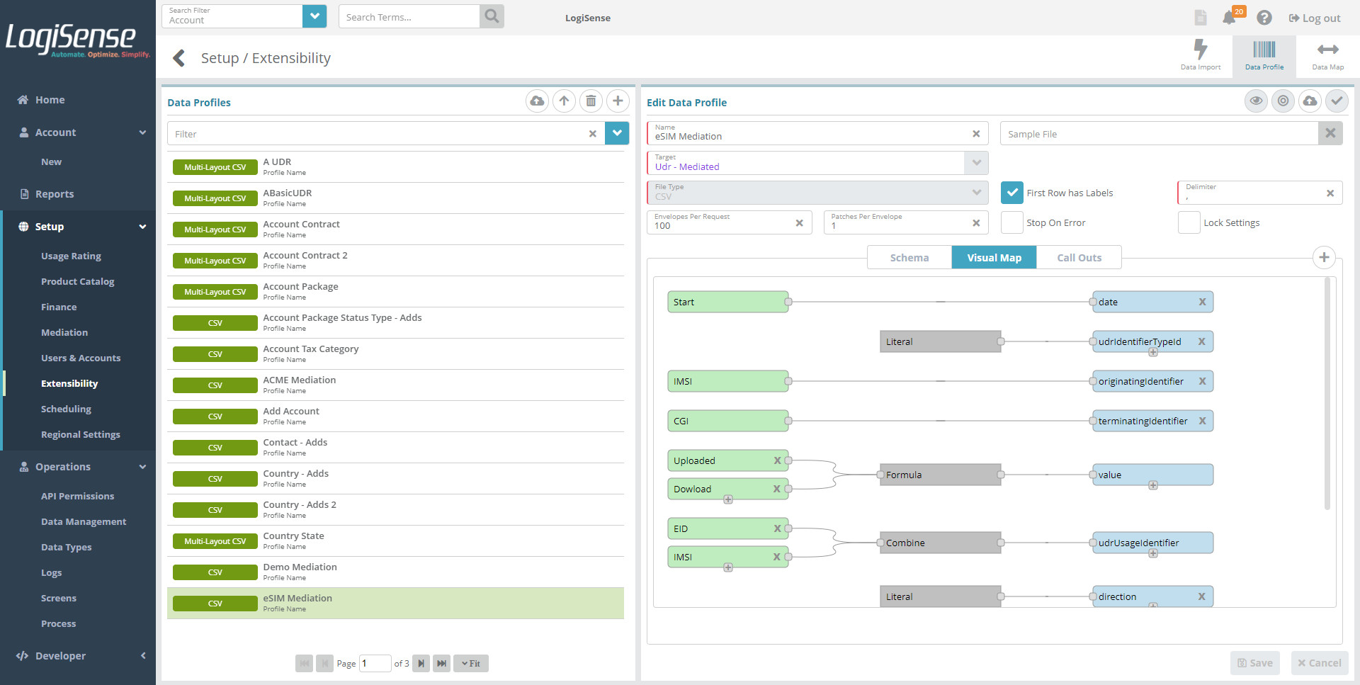 LogiSense Billing Software - Visual Usage Mediation and Mapping