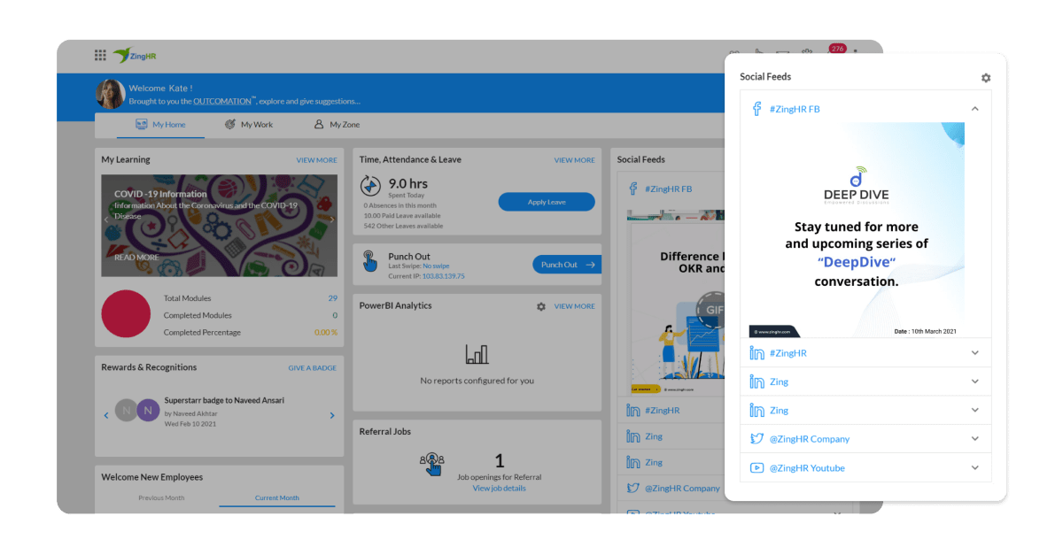 ZingHR Software - New UX ZingHR